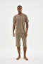 New Season Men's Modal-Cotton Crew Neck Capri Set - 2