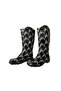 , Women's Gray Stripe Patterned Garden Rain Boots - 3