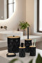 Hgy Home Real Bamboo Detailed Black Diamond 5-Piece Bathroom Set - 4
