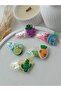 Girl's Snap Buckle Set of 5 Fruit Mermaid Buckles - 2