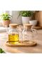 Set of 2 200ml Mini Oil and Sauce Bowls, Tabletop Set with Bamboo Stand and Vacuum Bamboo Lid - 5