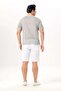 Bora Buttoned V-Neck Short Sleeve Poplin Men's T-Shirt |   Summer Men's Tshirt Gray Gray - 6