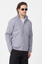 Men's Gray Waterproof Spring Jacket with Sleeve Zipper Detail - 4