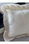 غطاء وسادة مفرد مربع الشكل مزين بالشراشيب - 4