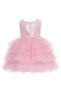 Girl's Sequined Detailed Tulle Evening Dress Party Gown - Balloon Bouquet Applique 3-4-5-6-7 Years Old 36028Pr - 4