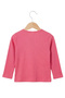 Fuchsia Heart Embroidered Ribbed Long Sleeve Girls' T-Shirt - 3