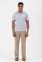 Ice Blue Cotton Regular Fit Buttoned Men's Polo Collar T-Shirt 9530-03