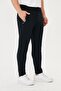 Men's Cotton Zippered Pocket Sweatpants Navy Blue 5431-L - 5