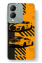 Vivo Y17S Compatible Yellow Racing Car Pattern Transparent Phone Case