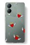 Vivo Y17S Compatible Angel Heart Pattern Transparent Phone Case