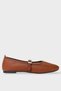 Women's Adjustable Strap Casual Ballerina Shoes Taba