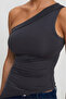 5058 Asymmetric Flexible Crop Top Bluz - 3