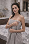 منشفة حمام من قطن الخيزران مقاس 70x140 سم - 3