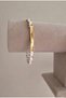 White Ceramic & 316L Steel Bracelet with Gold Plate Detail and Adjustable Pin, Premium Design - 3