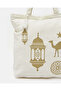 Women White Printed Tote Bag - 3