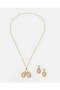 Women Gold Necklace Set with Earrings