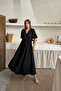 Black Muslin Long Dress - 3