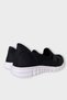 Breathable Anatomical Sole Cross Elastic Women's Ballerinas Black - White - 4