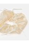 Women Ivory Satin Scrunchie - 3