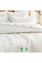 Reversible 100% Cotton Waffle Double Duvet Cover Set Pillow with Cover and Buttons - 3