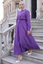 Jacketed Pocketed Tie-Waist Gilet Dress Purple Hm262785 - 2