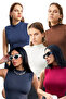 Women's 5-Piece Economical Sleeveless Blouse Set White Bitter Coffee Anthracite Navy Blue Claret Red