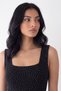Women's Long Evening Dress with Straps, Bodycon Knitted Lycra Maxi Dress - 6
