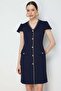 Chain Detailed V-Neck Midi Dress - 3