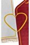 Velvet Prayer Mat Set for Couples – Soft Islamic Rug, Heart Habibi Design, Off-White - 7