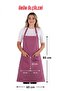 Simple Set of 3 Kitchen Aprons with Adjustable Straps and Pockets (2 Gloves) Chef Waiter Cafe Cook Barista - 4