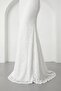 Women's White Long Sleeve Lace Event Dress - 4