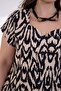 111975 Women's Plus Size Buttoned Slit Dress Beige - 7