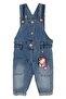 Girl's Buttoned Denim Salopet Jumpsuit