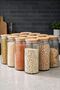 12-Piece Glass Food Storage Container Set 1350ml Jars with Bamboo Lids Kitchen Organizer - 2