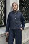 Pocketed Jeans Dark Blue Set - 2