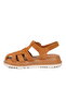 Tan Suede Genuine Leather Women's Sandals Z796 Z - 4