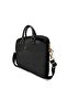 15-16 Inch Laptop Bag Nylon Fabric with Metal Triangle Logo Shoulder Strap Black - 3