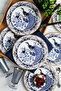 Peacky 6-Piece Porcelain Cake Plate 20 cm