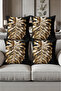 Digital Printed Soft Textured 4-Piece Throw Pillow Cover Set (43X43 cm) Krl0006