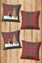 Digital Printed Soft Textured 4-Piece Throw Pillow Cover Set (43X43 cm) Krl0044 - 2