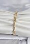 Brass Zircon Stone Gold Color Women's Bracelet - - 2