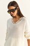 Women's Ecru V Y Aka Lace Detailed Knitwear Sweater Tk261018 60286166 - 4