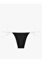 Matte Fabric Regular Waist Drawstring Bikini Bottom - 5