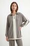 Women's Half-Zip Contrast Detailed Comfortable Suit – 14485