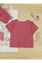 Girls Pink Lace Trim Top and Shorts Pyjama Set - 2