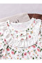 Girls Floral Print Ruffle T-Shirt and Pyjama Set - 3