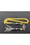 Silver Tassel with Sketch, Master Cemil's Work, 10.19 Gr. Litfanya Kaya Damla Amber - 2