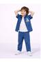 Boy's Blue Denim Jacket Jean Summer Short Sleeve Denim 3-Piece Set - 3