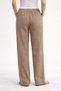 Women's Brown 100% Cotton Muslin Woven Relaxed Straight Trousers - 3