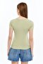 Short Sleeve Bodysuit with Snap Detail Mint Green - 5